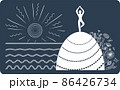 concept of meditation sea 86426734