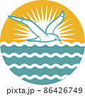 seagull on the sea rest 86426749