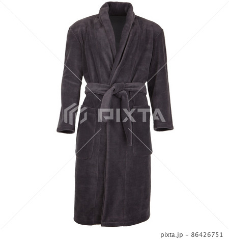Bathrobe for home isolated on white background. 86426751