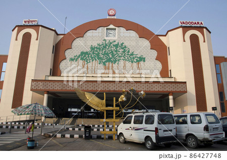 Decorated Railway station, located at Vadodara, Gujarat, India Decorated Railway station, located at Vadodara, Gujarat, India 86427748