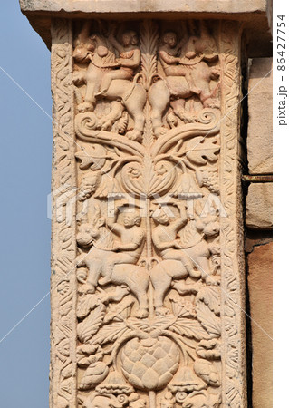 Stupa No 1, West Gateway, Right Pillar outside Face 86427754