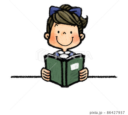 本を読む女の子 86427937