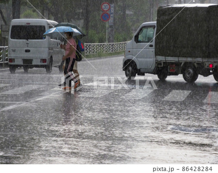 雨の横断歩道 雨の横断歩道 86428284