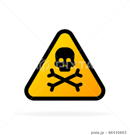 Danger yellow vector signs. Radiation sign, Biohazard sign. Vector illustration 86430665