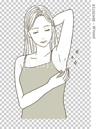 Beauty illustration of a woman who has hair loss Beauty illustration of a woman who has hair loss 86430728