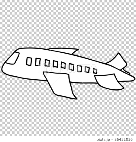 飛機的線條藝術插圖 86431036