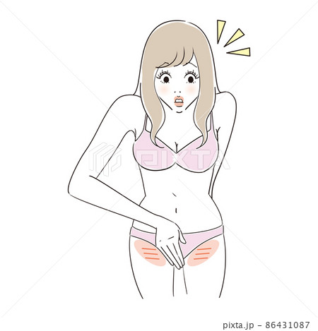 ビキニラインのムダ毛に悩む女性 86431087