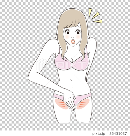 ビキニラインのムダ毛に悩む女性 86431087