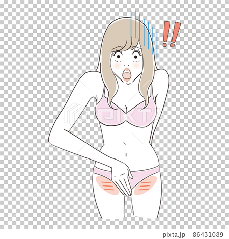 ビキニラインのムダ毛に悩む女性 ビキニラインのムダ毛に悩む女性 86431089