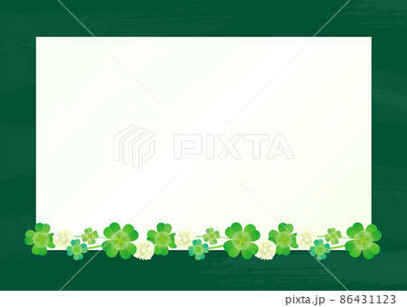 背景素材 黒板 クローバー 春フレーム 背景素材 黒板 クローバー 春フレーム 86431123
