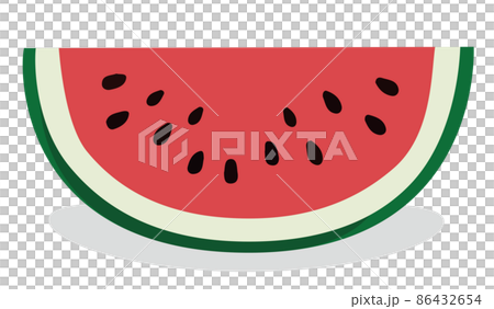 可愛的西瓜插圖，適用於兒童、食品教育、材料和商業用途 86432654