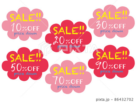 かわいいモコモコセールPOP かわいいモコモコセールPOP 86432702