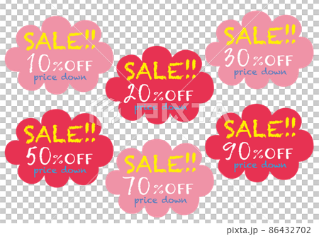 かわいいモコモコセールPOP かわいいモコモコセールPOP 86432702