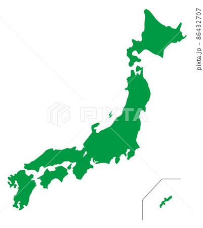 日本地図 県境線なし 日本地図 県境線なし 86432707