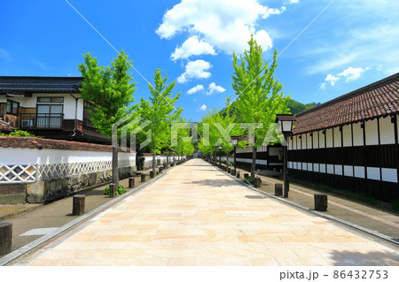 【島根県】新緑の津和野　殿町通り 86432753