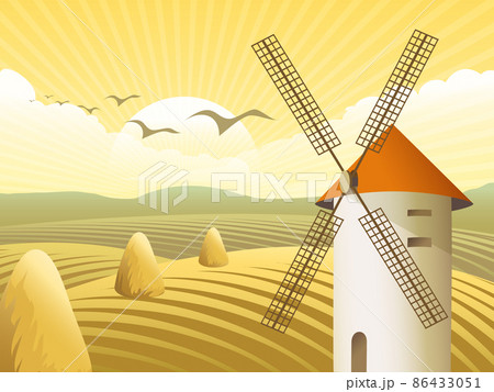 Vector rural landscape Vector rural landscape 86433051
