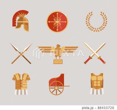 Set of ancient warrior accessories 86433720