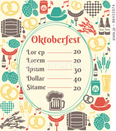 Oktoberfest menu template Oktoberfest menu template 86433974