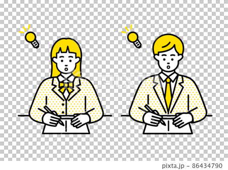 High school student vector set High school student vector set 86434790