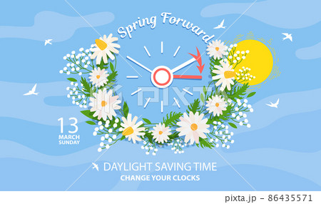 Spring Forward Banner. Daylight Saving Time Reminder 86435571