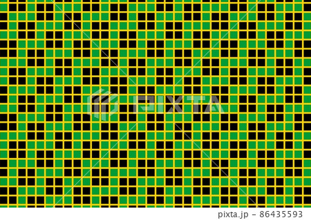 Geometric pattern in the colors of the national flag of Jamaica. The colors of Jamaica. 86435593