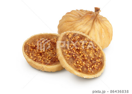 dried fig isolated on white background with clipping path and full depth of field 86436838