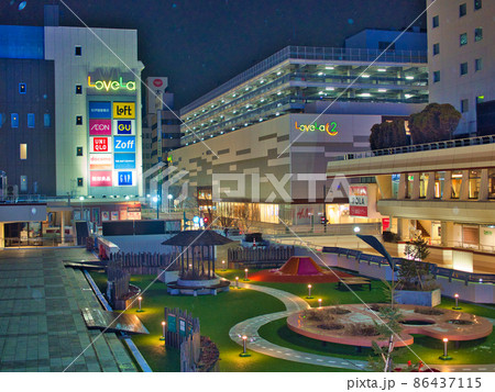 新潟市 夜の万代シティ 新潟市 夜の万代シティ 86437115