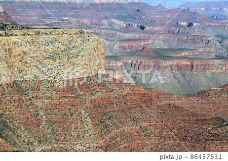 Close up of the Grand Canyon walls 86437631