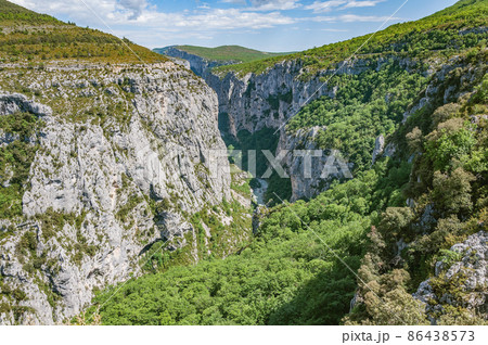 Summer view of Verdon gorge. Provence. France. 86438573