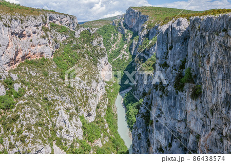 Summer view of Verdon gorge. Provence. France. 86438574