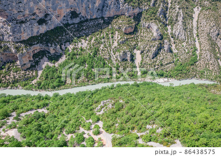 Summer view of Verdon gorge. Provence. France. 86438575