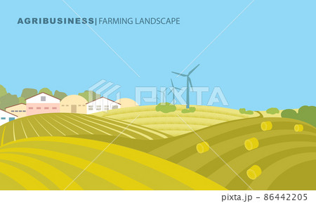 Agricultural fields, farming 86442205