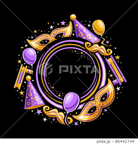 Vector Frame for Purim Carnival Vector Frame for Purim Carnival 86442744