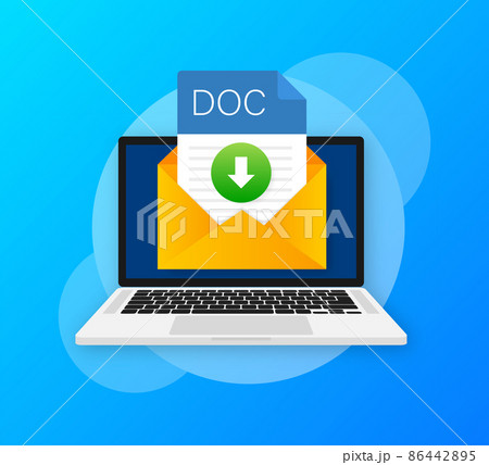 DOC file icon. Spreadsheet document type. Modern flat design graphic illustration. Vector DOC icon DOC file icon. Spreadsheet document type. Modern flat design graphic illustration. Vector DOC icon 86442895