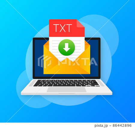 TXT file icon. Spreadsheet document type. Modern flat design graphic illustration. Vector TXT icon 86442896