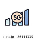 5g network indicator color vector doodle simple icon 86444335