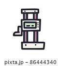 digital height gauge color vector doodle simple icon 86444340