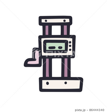 digital height gauge color vector doodle simple icon digital height gauge color vector doodle simple icon 86444340