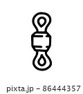 fishing swivel line vector doodle simple icon 86444357
