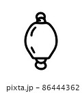 fishing sinker line vector doodle simple icon 86444362