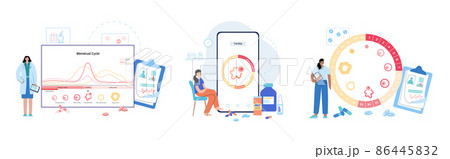 Menstrual cycle diagram. Menstrual cycle diagram. 86445832