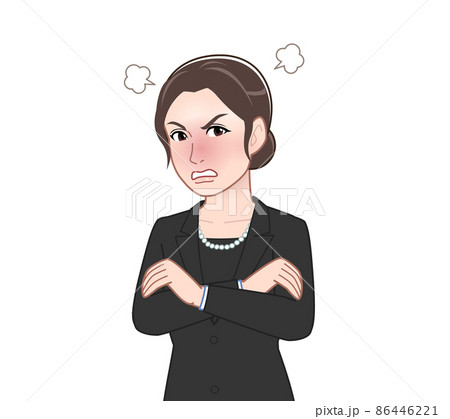 お葬式に出席する女性 お葬式に出席する女性 86446221
