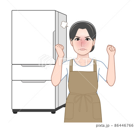 冷蔵庫と女性 冷蔵庫と女性 86446766