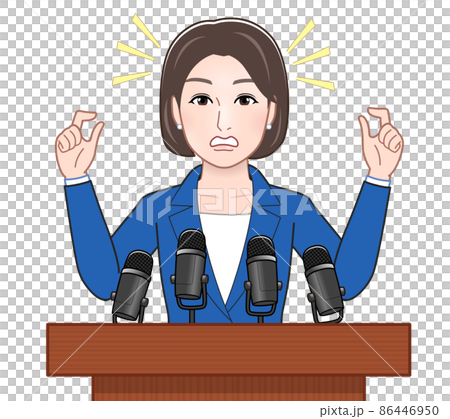 スピーチをする女性 スピーチをする女性 86446950