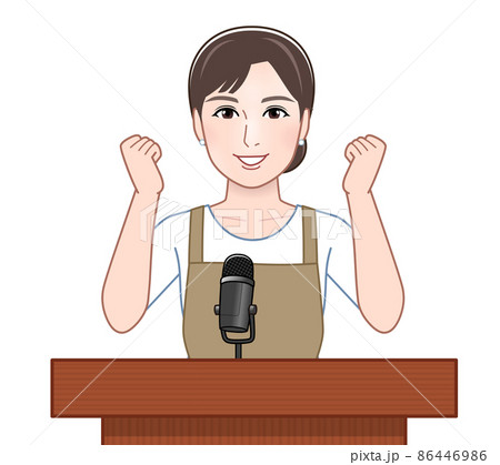 スピーチをする女性 86446986