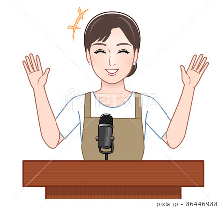スピーチをする女性 86446988