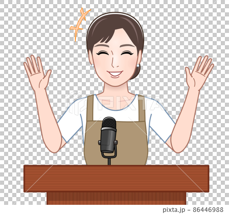 スピーチをする女性 86446988