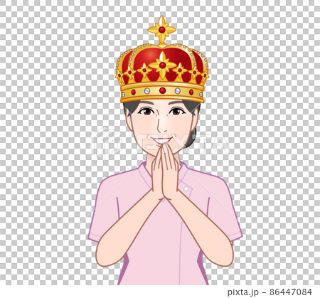 Woman wearing a crown Woman wearing a crown 86447084