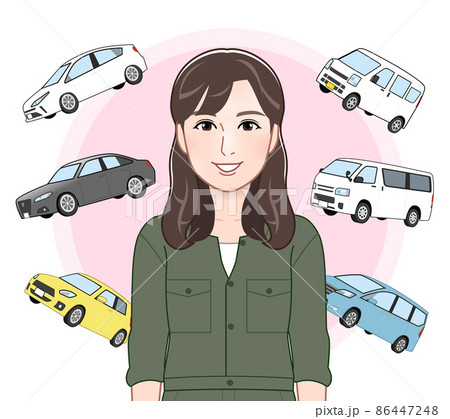 車がすきな女性 車がすきな女性 86447248