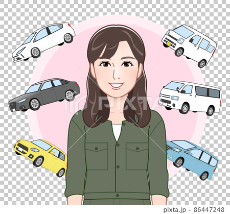 A woman who likes cars A woman who likes cars 86447248